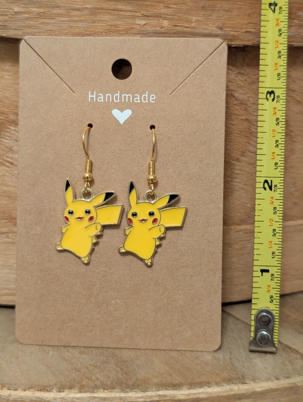Anime Pokemon Pikachu Enamel Metal Earrings NEW